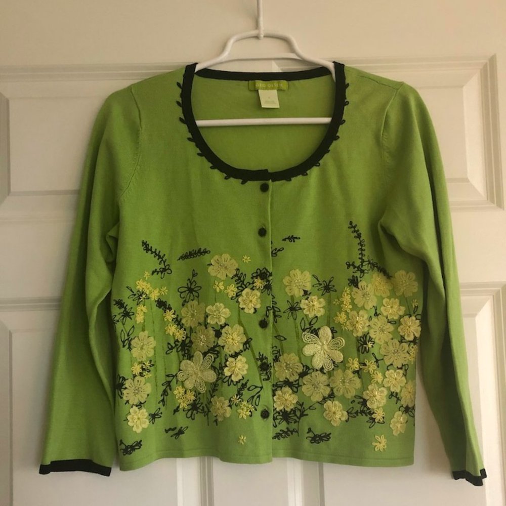 Sigrid Olsen floral cardigan